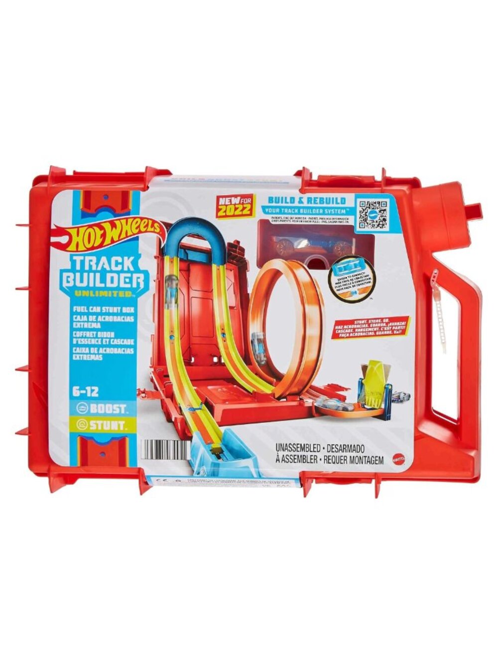 Hot Wheels Track Builder Unlimited Fuel Can Stunt Box Playset & Car